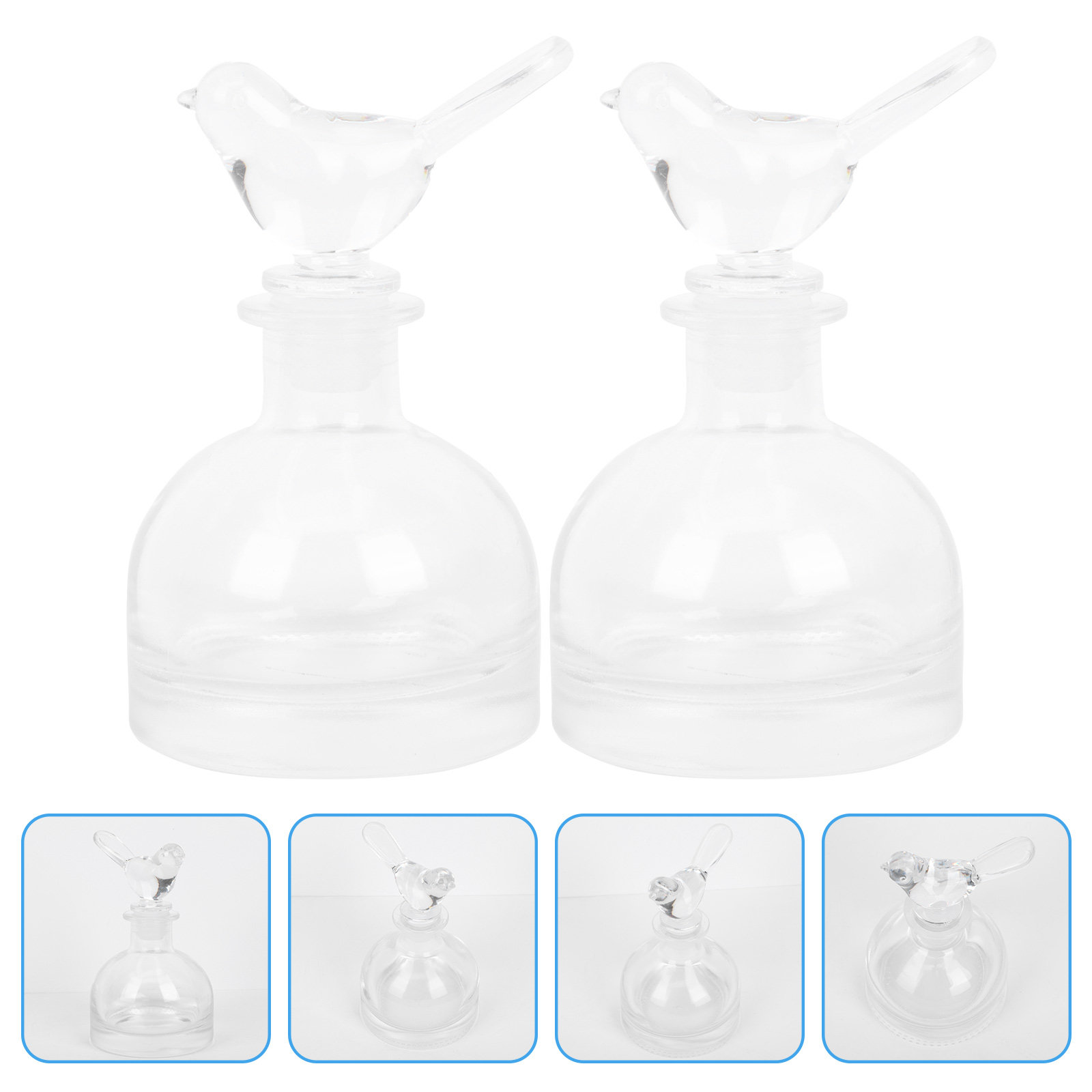 Home Fragrances - 2 bottiglie di profumo in vetro,