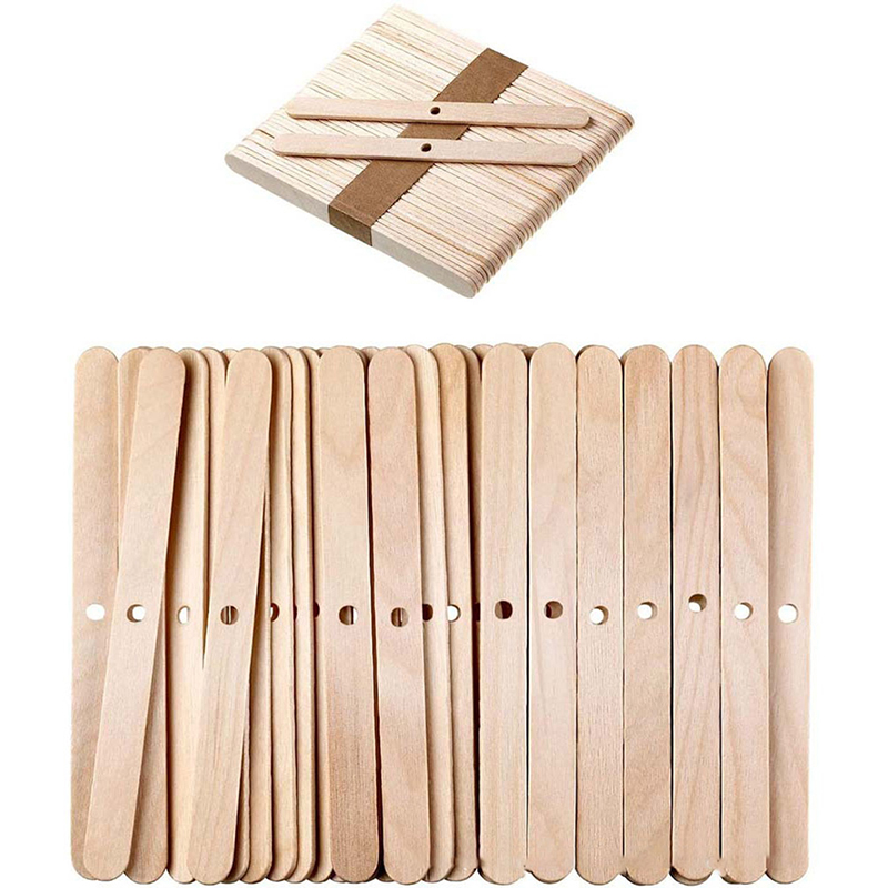 Wooden Wick Candle - ● 50 Pezzi Supporti in Legno