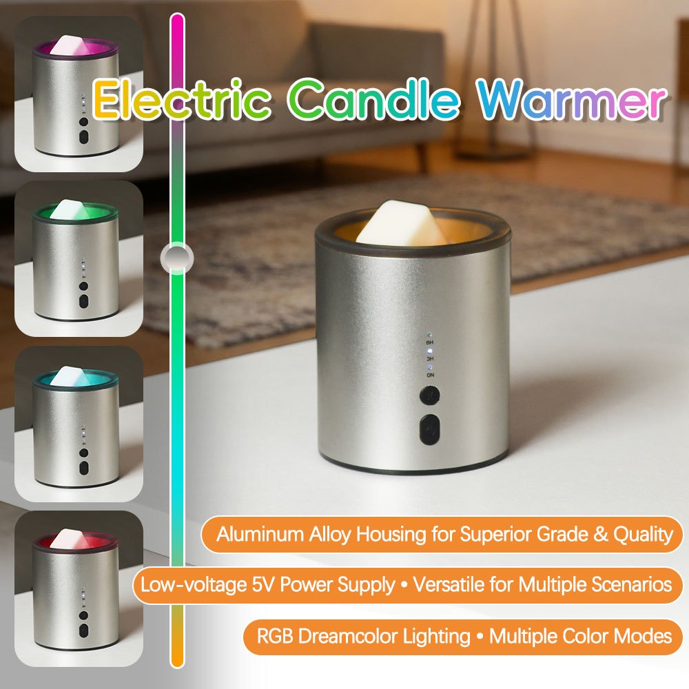 Home Fragrance Incense - Scaldacera Elettrico in Metallo per Aromaterapia,